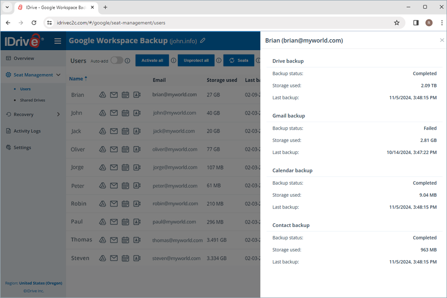 Google Workspace Backup