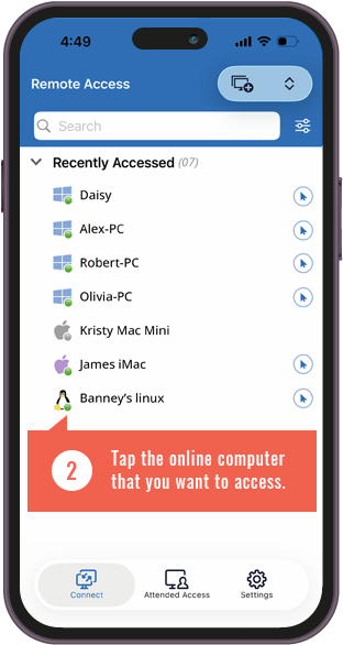 Access your remote computer from anywhere using RemotePC on a mobile device