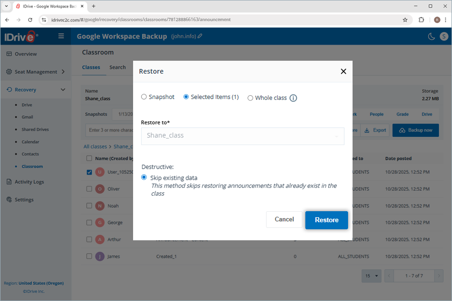 Google Workspace Backup